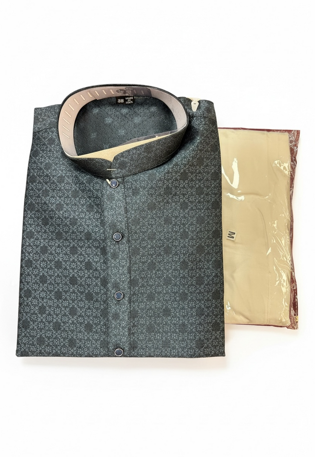 Grey silk Kurta pajama set