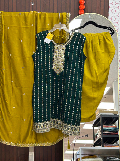 Silk salwar kurti set