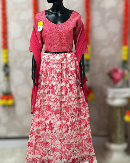 Chiffon lehenga Choli set - Kurti Connection USA