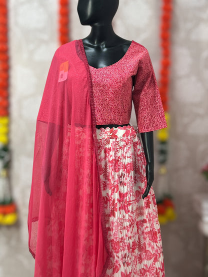 Chiffon lehenga Choli set