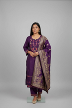 Cotton silk Kurti set with banarasi dupatta by Kurti Connection USA