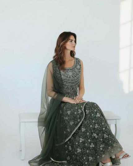 Indo western long gown