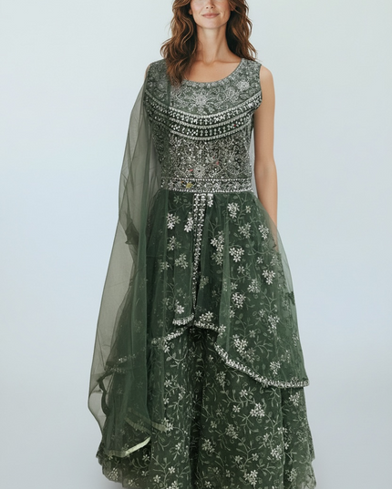 Indo western long gown