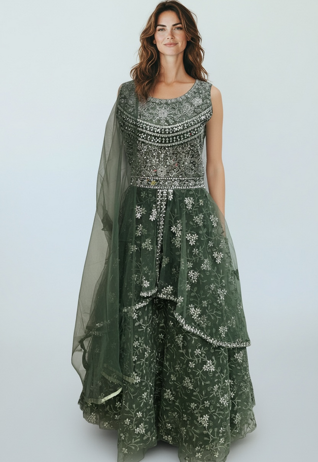Indo western long gown