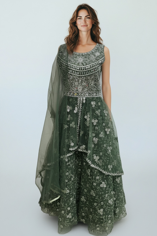 Indo western long gown