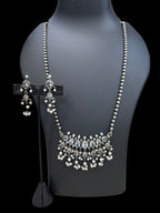Oxidized silver necklace set - Kurti Connection USA