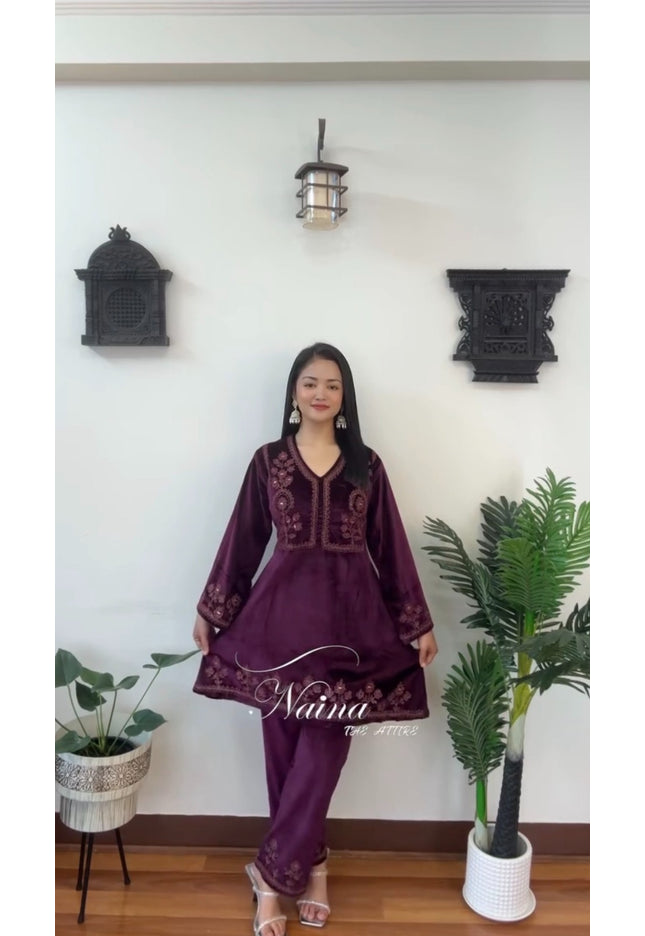 Velvet salwar suit