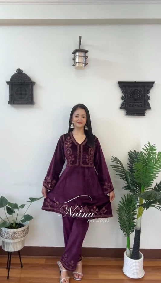 Velvet salwar suit