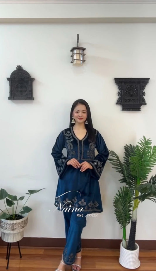 Velvet salwar suit / Co ord set