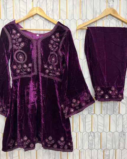 Velvet salwar suit