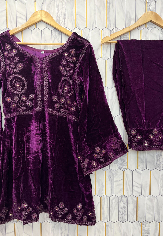 Velvet salwar suit