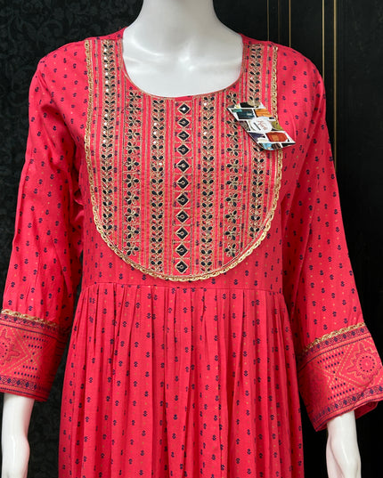 Cotton long kurti - Kurti Connection USA