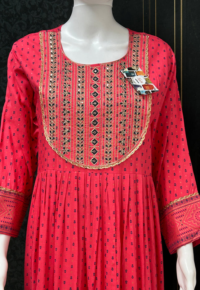 Cotton long kurti - Kurti Connection USA