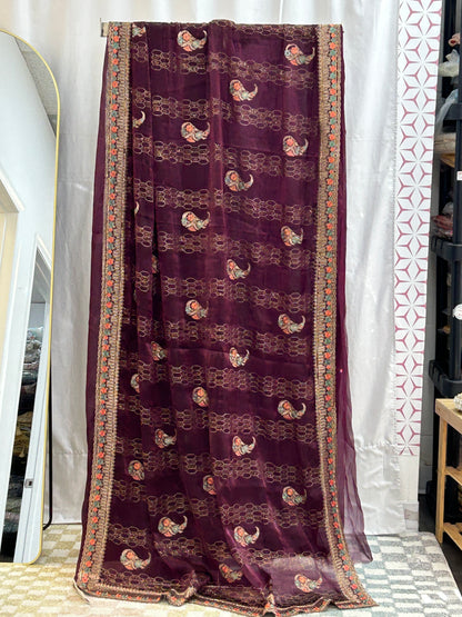 Chiffon silk saree : cocktail saree