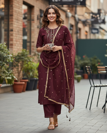 Modal silk salwar set : clearance - Kurti Connection USA