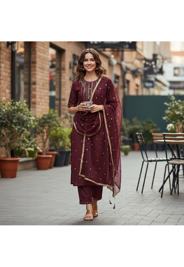 Modal silk salwar set : clearance - Kurti Connection USA