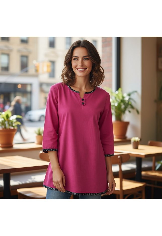 Pure Cotton short Kurti - Kurti Connection USA