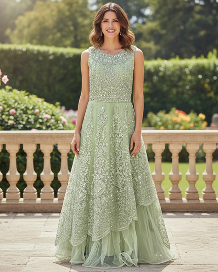Party wear long dress - Kurti Connection USA