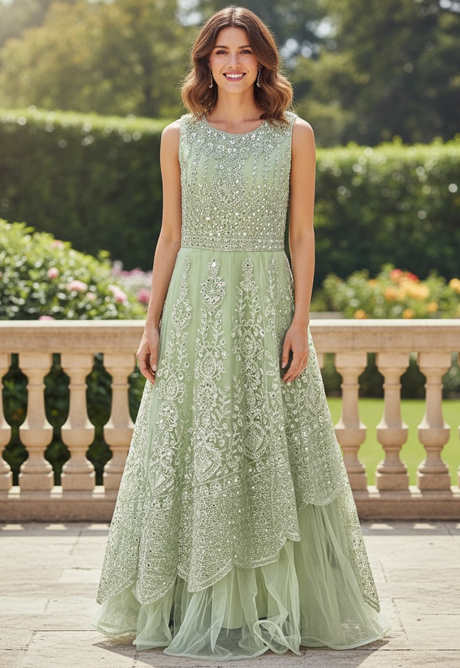 Party wear long dress - Kurti Connection USA