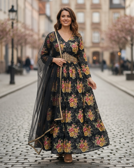 Black long kurti - Kurti Connection USA