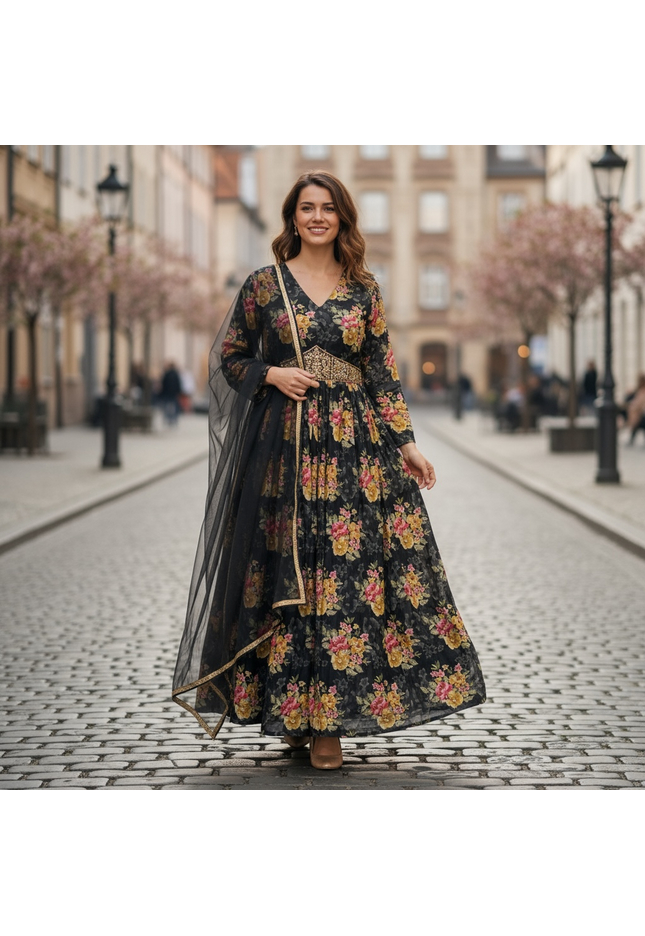 Black long kurti - Kurti Connection USA