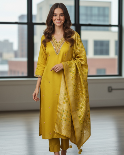 Modal silk suit - Kurti Connection USA