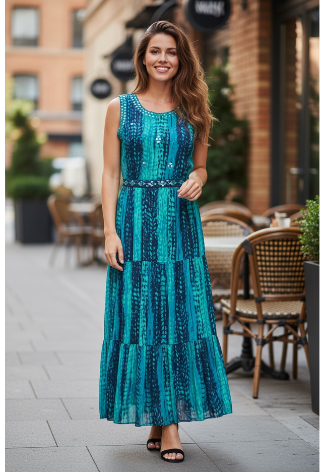 Rayon long kurti : shibori print - Kurti Connection USA