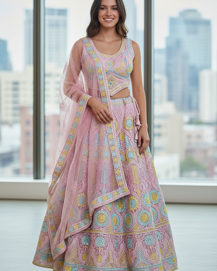 Heavy work lehenga Choli set - Kurti Connection USA