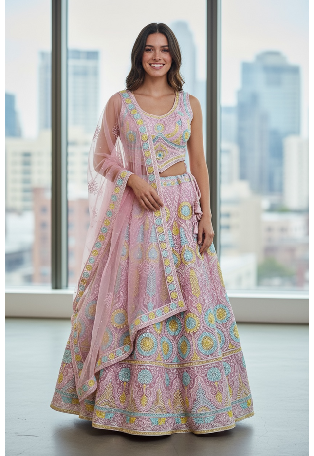 Heavy work lehenga Choli set - Kurti Connection USA