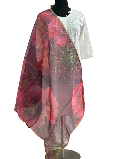 Organza dupatta - Kurti Connection USA
