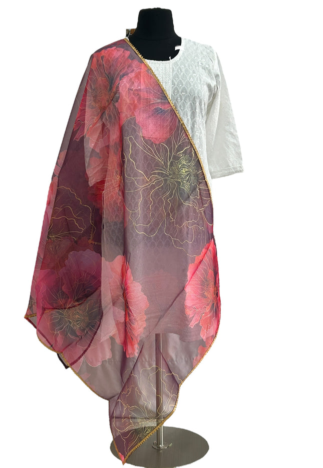 Organza dupatta - Kurti Connection USA