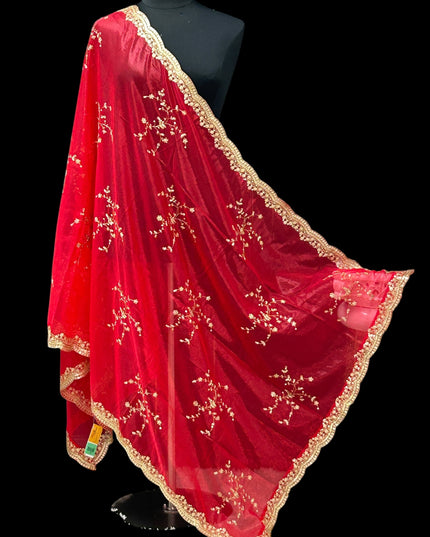Shimmer silk dupatta - Kurti Connection USA