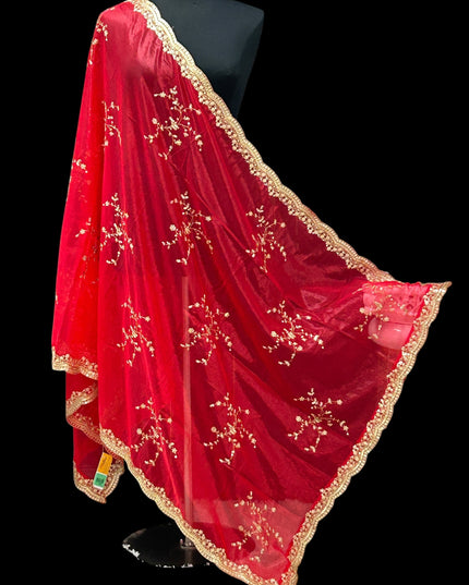 Shimmer silk dupatta - Kurti Connection USA