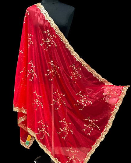 Shimmer silk dupatta - Kurti Connection USA