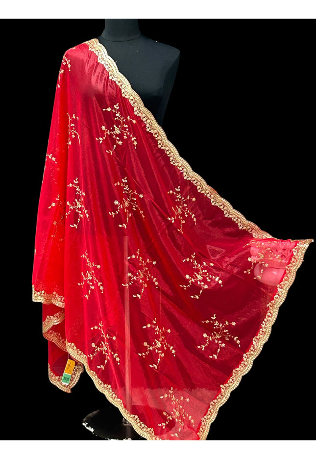 Shimmer silk dupatta - Kurti Connection USA
