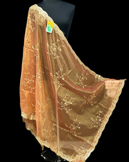 Shimmer silk dupatta - Kurti Connection USA