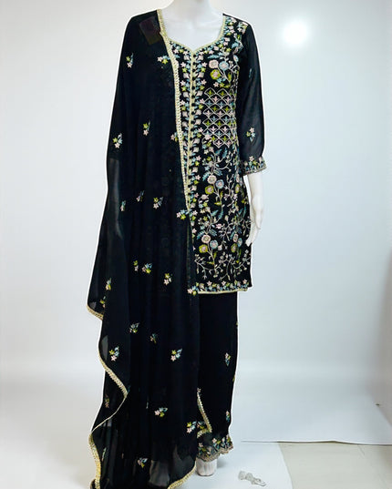 Short kurti with Plazzo set - Kurti Connection USA