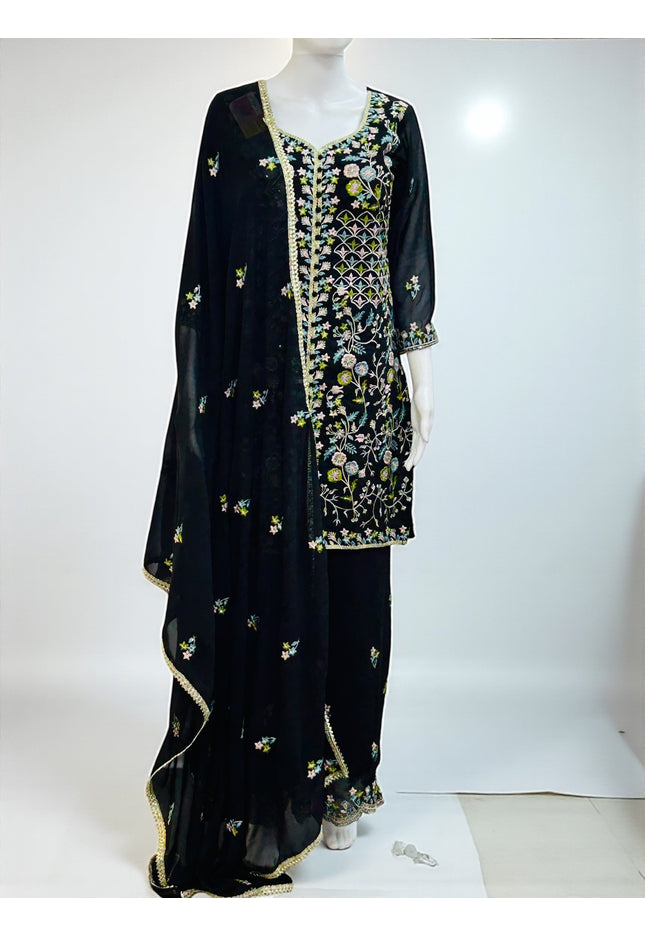Short kurti with Plazzo set - Kurti Connection USA