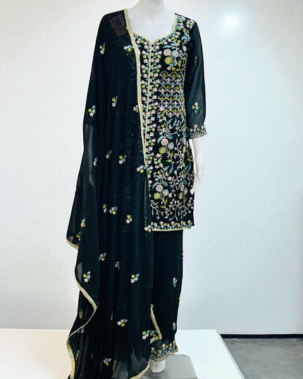 Short kurti with Plazzo set - Kurti Connection USA