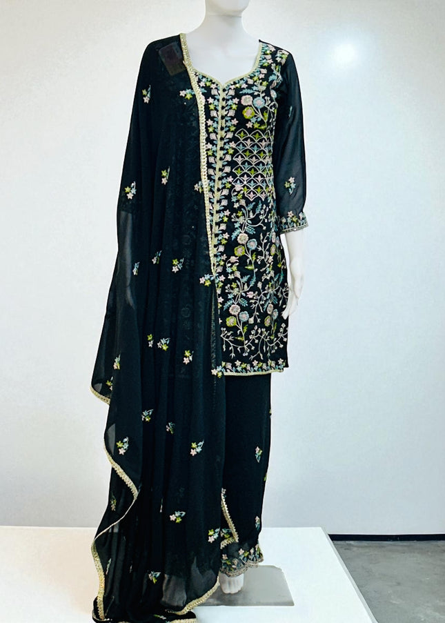 Short kurti with Plazzo set - Kurti Connection USA