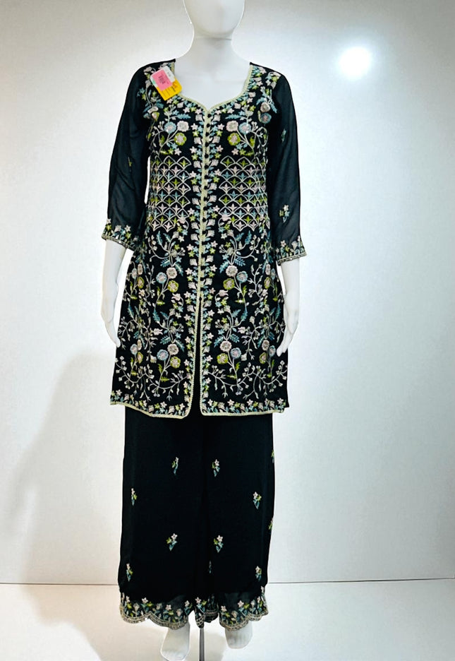 Short kurti with Plazzo set - Kurti Connection USA