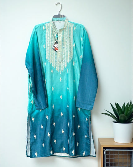 Silk kurta pajama set - Kurti Connection USA