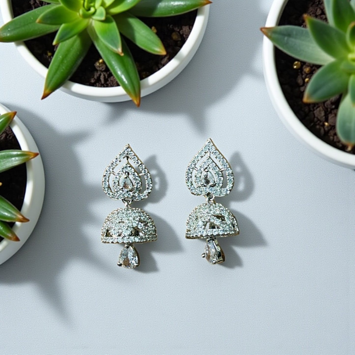 AD Silver Jhumki - Kurti Connection USA