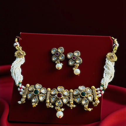 Kundan choker set - Kurti Connection USA