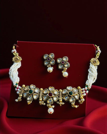 Kundan choker set - Kurti Connection USA