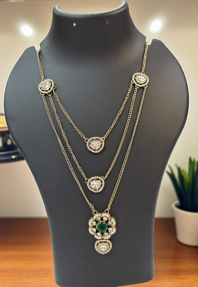 Moissanite necklace - Kurti Connection USA