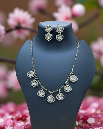 Moissanite necklace set - Kurti Connection USA
