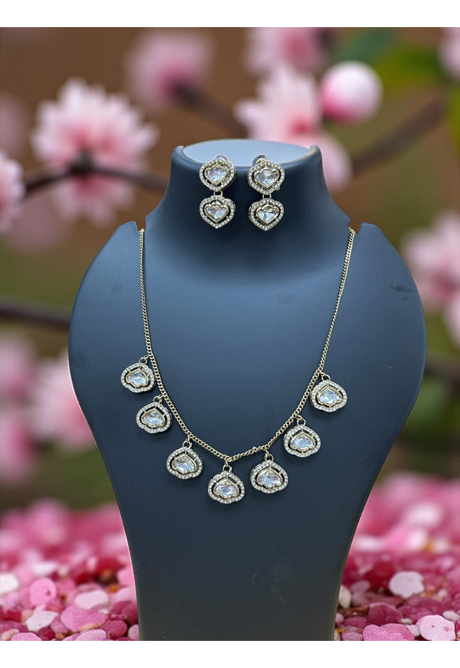 Moissanite necklace set - Kurti Connection USA