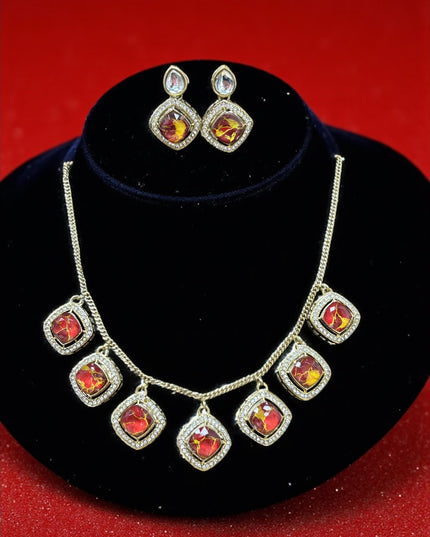 Fire stone necklace - Kurti Connection USA