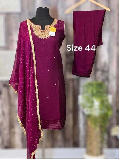 Silk salwar suit - Kurti Connection USA